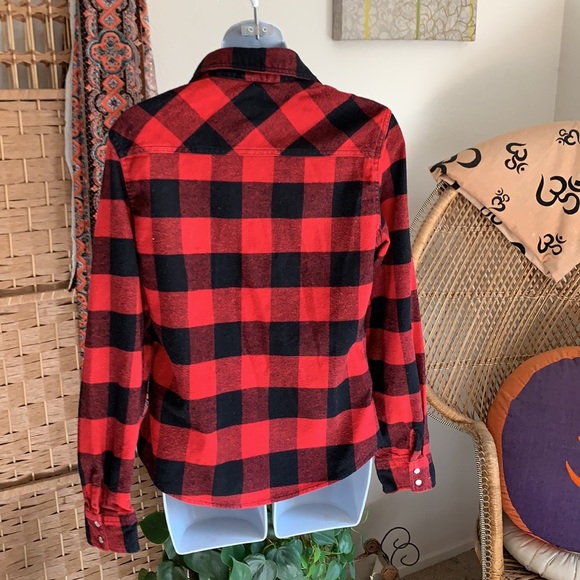 Warm flannel button down long sleeve shirt - Picture 4 of 4